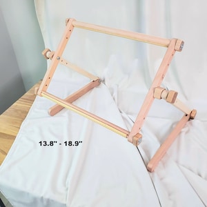 Wooden Easy Clip Embroidery Frame with Table Stand for Cross Stitch 19&quot;x14&quot; (48x35cm) Craft supplies - gifts for mom, grandma