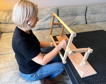 Embroidery Frame with Adjustable Stand – 11.8×15.7" (30×40 cm) Slate Frame for Couch or Table – Tambour, Cross Stitch, Goldwork Tool