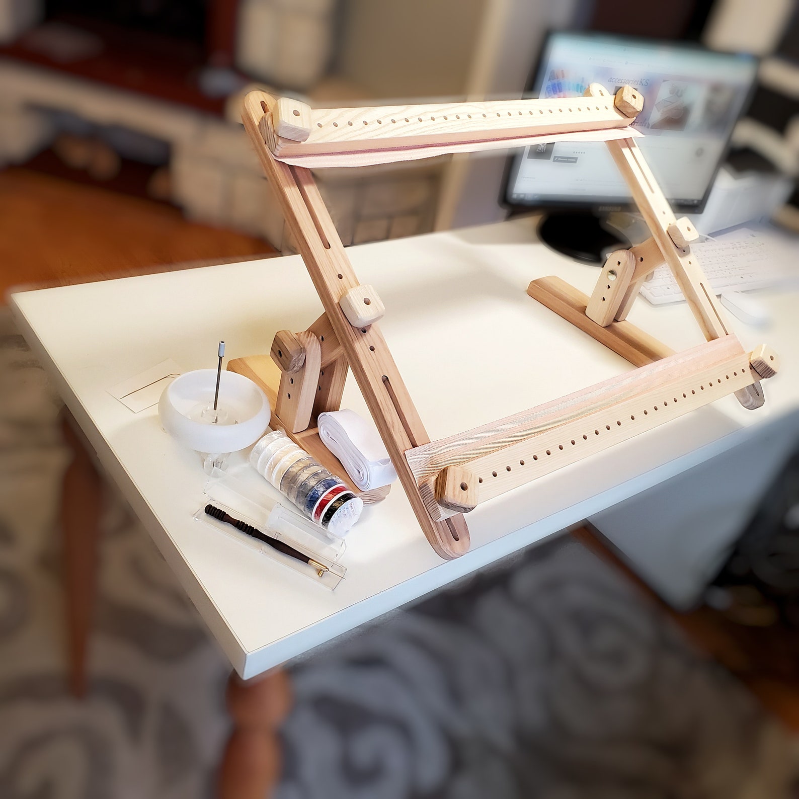 Tambour Embroidery Starter Kit Frame 20 24 Inc 5261cm Etsy Canada