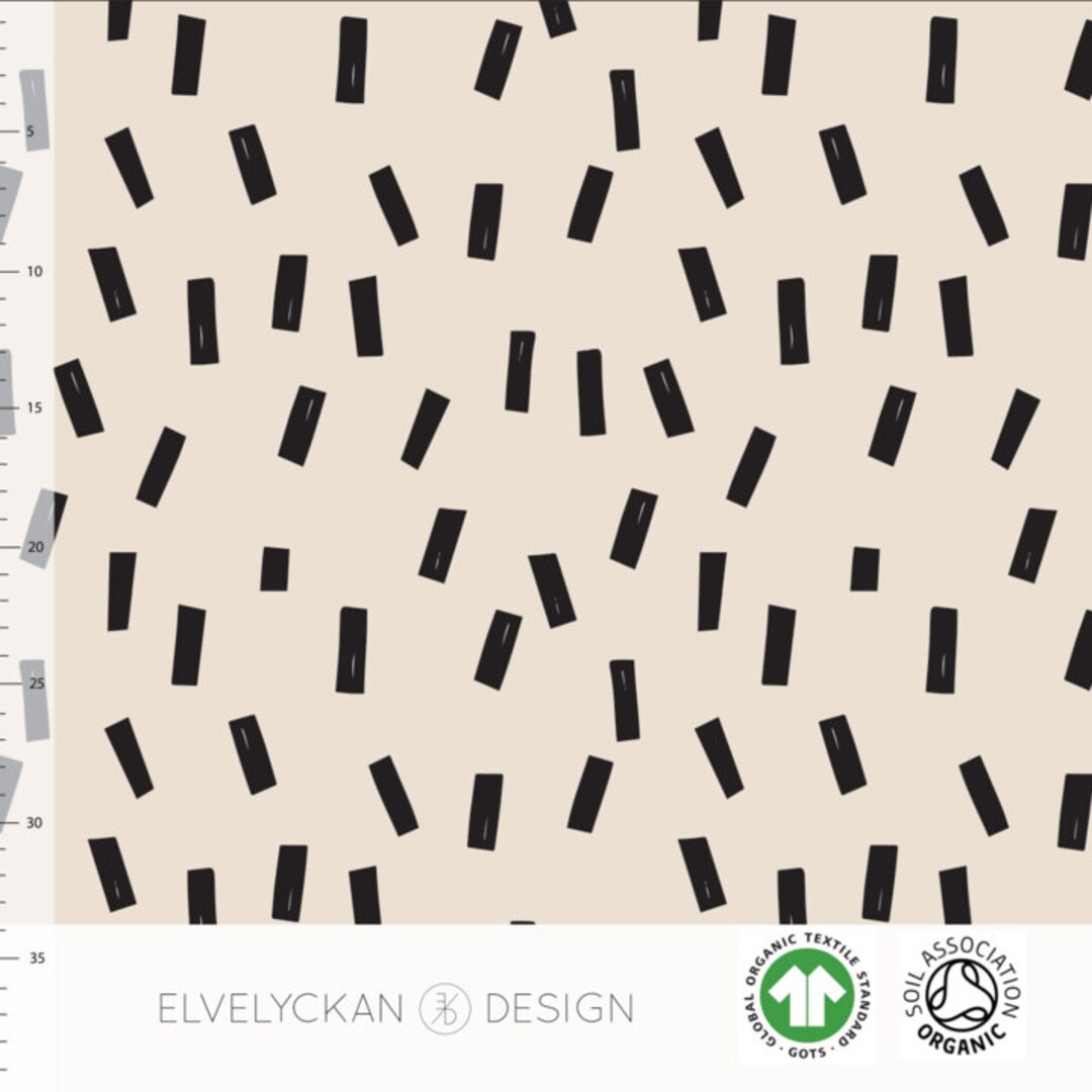 1/2 Yard Organic Cotton Knit Knit Fabric by Elvelyckan