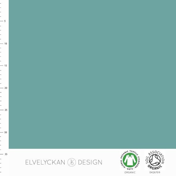 Organic 1x1 Ribbing - European Import - Aqua Organic 1x1 Ribbing - European Import - Aqua