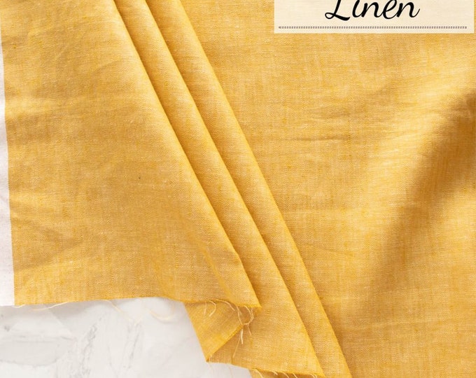 1/2 Yard Organic Linen Fabric, Birch Organic, 100 Organic Linen, Yarn