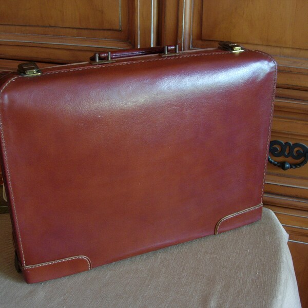 Faux Leather Briefcase Etsy