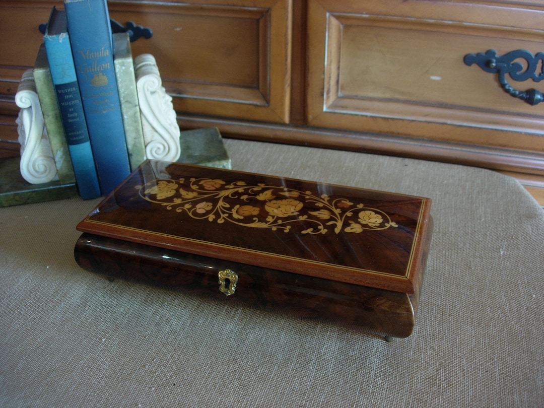 Italian Inlay Jewelry and Music Box Etsy