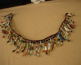Junk Bandolier of French Fancy Glass and other Assorted Beads