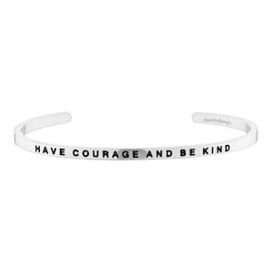 Pulsera Ten coraje y sé amable, brazalete inspirador, pulsera motivacional, pulsera de mantra, regalo de atención plena, Cenicienta, joyas para damas de honor
