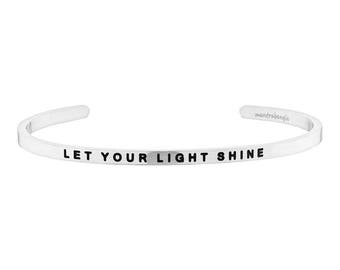 Let Your Light Shine Bracelet, Inspirational Bracelet, Religious Jewelry, Mindfulness Gift, Matthew 5:16, Christian Cuff, Senior Gift