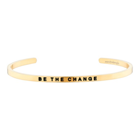 Be The Change You Want To See | Engraved Charm, Necklace, or Bracelet |  Lora Douglas Jewelry