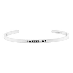 Dankbarkeit Armband, Inspiration Armspange, Mantra Armband, dankbares Geschenk, Danke Geschenk, Rose Gold Schmuck, Geschenk für Mama, Dankbarkeit Schmuck