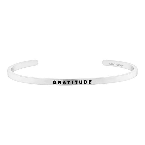 Bracciale della gratitudine, Bracciale ispiratore, Bracciale mantra, Regalo grato, Regalo di ringraziamento, Gioielli in oro rosa, Regalo per la mamma, Gioielli della gratitudine