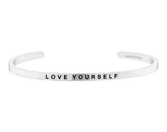 Love Yourself Bracelet, BTS, BTS Kpop, Bangtan Boys, Inspirational Bracelet, Mantra Bracelet, Jewelry Cuff, Love Myself Jewelry, Charm Cuff