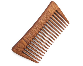 Redwood Hair Comb- Wooden Comb- Wood Comb- Handmade Comb- Healthy Hair- Seamless Wood Comb- Natural Wood- Anti Static Comb- For Him- For Her