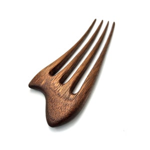 Walnut Hair Fork / 4 Prong Hair Fork / Wooden Hair Pin / Hair Sticks / For Women / Hair Fork / Gift / For Her / Wedding Hair Fork / Eco Gift