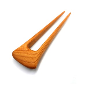 Wooden Hair Fork/ Cherry wood fork /Wedding Hair Fork / Wooden Hair Pin / Hair Sticks / 2 Prong Hair Fork / For Women / Women Gift / For Her