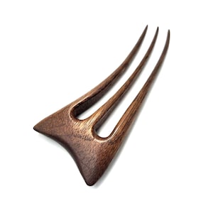 3 Prong Hair Fork / Wooden Hair Fork / Wooden Hair Pin / Hair Sticks / For Women / Walnut Hair Fork / Women Gift / For Her / Hair Fork