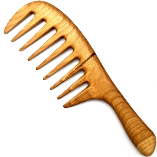 Wide Tooth Curly Hair Walnut Comb Wood Comb Handmade Comb Etsy