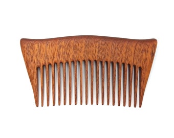 Wide Tooth Curly Hair Redwood Comb Wood Comb Handmade Comb Etsy
