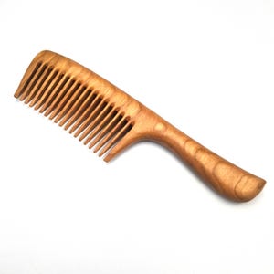 Kirsch Holz Haarkamm - Holzkamm - Holzkamm - Breiter Zahnkamm - Haarkamm - Handgefertigter Kamm - Kurzer Haarkamm - Gesundes Haar - Für Sie