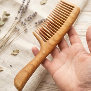 Handmade Cherry Wood Comb - Oiled Finish. Personal engraving