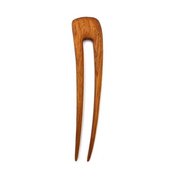 African Mahogany Wooden Shawl Pin or Hair Stick 