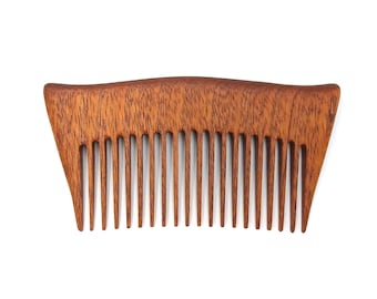 Peineta artesanal de madera de secuoya: peine de madera natural antiestático
