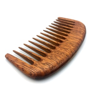 Wide Tooth Redwood Comb / Wooden Hair Comb / Wooden Comb / Comb / Hair Comb / Handmade Comb / Wood Hair Brush / Healthy Hair / Natural Wood image 2