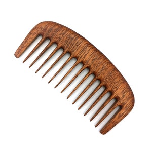 Wide Tooth Redwood Comb / Wooden Hair Comb / Wooden Comb / Comb / Hair Comb / Handmade Comb / Wood Hair Brush / Healthy Hair / Natural Wood