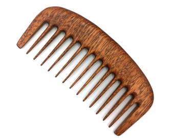 Peigne en séquoia à dents larges / Peigne en bois / Peigne en bois / Peigne / Peigne à cheveux / Peigne fait main / Brosse à cheveux en bois / Cheveux sains / Bois naturel