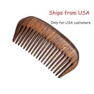 Walnut wood Hair Comb covered with Jojoba oil- Wooden Comb-Handmade Comb-Healthy Hair- Seamless Wood Comb-Natural Wood- Anti Static Comb