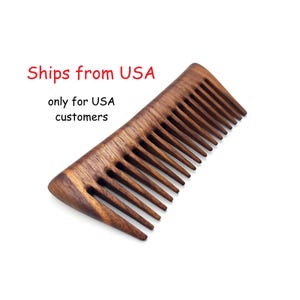 Handmade Whole Piece Walnut Wood Hair Comb Without Handle Long Hair Comb Natural Wood Anti Static Comb Wood Comb Women Gift
