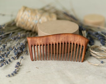 Redwood Pocket Comb - Wooden Comb- Wood Comb- Handmade Comb- Healthy Hair- Seamless Wood Comb- Anti Static Comb- For Him- For Her
