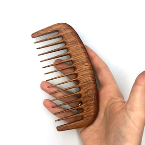 Wide Tooth Redwood Comb / Wooden Hair Comb / Wooden Comb / Comb / Hair Comb / Handmade Comb / Wood Hair Brush / Healthy Hair / Natural Wood image 4