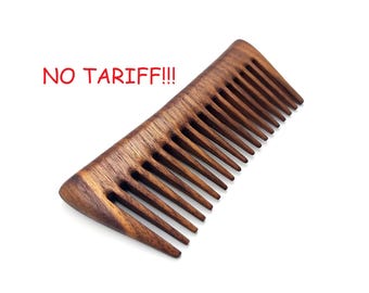 Handmade Whole Piece Walnut Wood Hair Comb Without Handle Long Hair Comb Natural Wood Anti Static Comb Wood Comb Women Gift