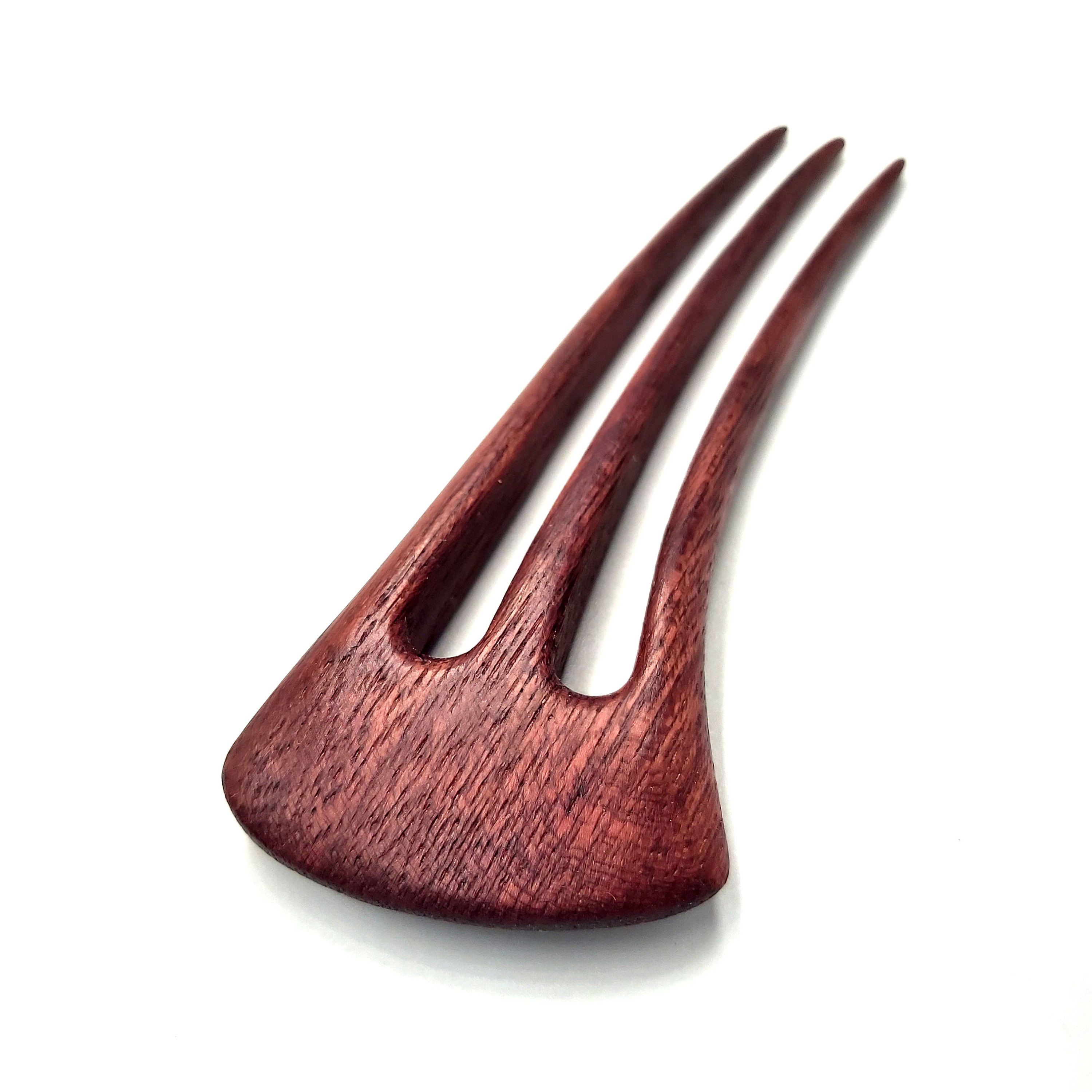 Amaranth Hair Fork / 3 Prong Hair Fork / Wooden Hair Pin / Hair Sticks / For Women / Hair Fork / For Her / Wedding Hair Fork / Eco Gift