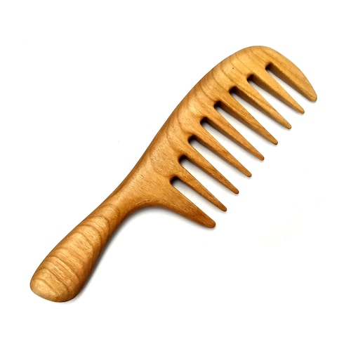Wide Tooth Curly Hair Walnut Comb Wood Comb Handmade Comb Etsy