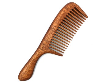 Redwood Comb - Wooden Hair Comb - Wooden Comb -  Wide Tooth Comb - Hair Comb - Handmade Comb - Healthy Hair - Natural Wood