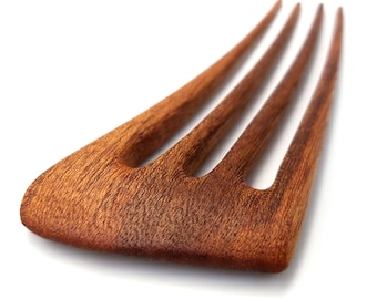 Redwood Hair Fork / Wooden Hair Pin / Wooden Hair Fork  / Hair Sticks / 4 Prong Hair Fork / Hair Fork / Gift /Big Hair Fork