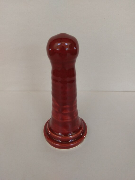 ADULT SEX TOY - Deep Firebrick - Handmade Ceramic #20