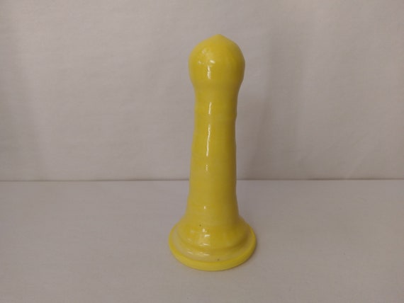 ADULT SEX TOY - Yellow - Handmade Ceramic #146