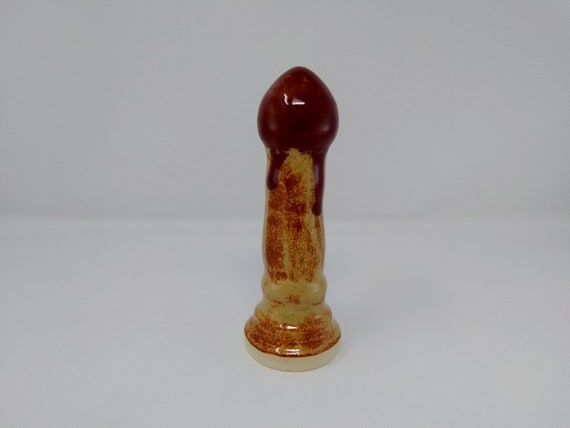 ADULT SEX TOY - Dripping Albany Firebrick - Handmade Ceramic #345