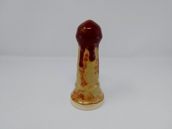 ADULT SEX TOY - Dripping Albany Firebrick - Handmade Ceramic #344
