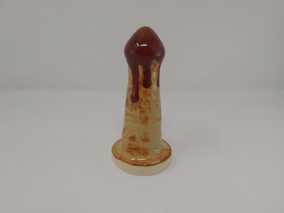 ADULT SEX TOY - Dripping Albany Firebrick - Handmade Ceramic #338
