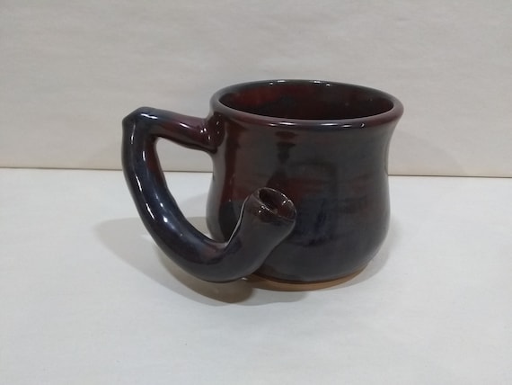WAKE and BAKE Pipe MUG - Ancient Jasper - Handmade Ceramic #954