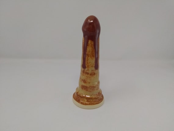 ADULT SEX TOY - Dripping Albany Firebrick - Handmade Ceramic #342