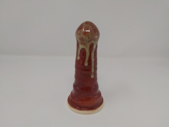 ADULT SEX TOY - Dripping Albany Firebrick - Handmade Ceramic #335