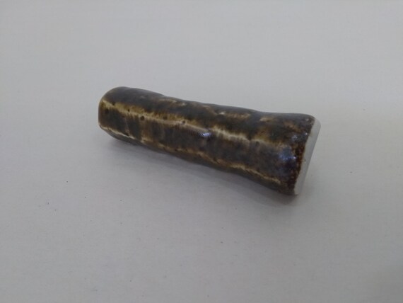 CHILLUM - Temmoku Thinline Craters - Handmade Ceramic #619