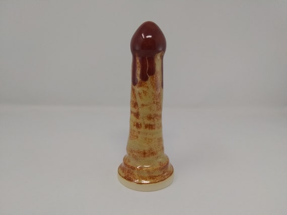 ADULT SEX TOY - Dripping Albany Firebrick - Handmade Ceramic #340