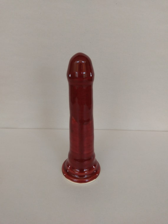 ADULT SEX TOY - Deep Firebrick - Handmade Ceramic #18