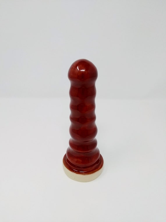 ADULT SEX TOY - Deep Firebrick - Handmade Ceramic #213