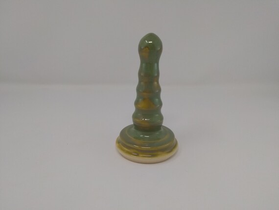 ADULT SEX TOY - Green Celedon - Handmade Ceramic #330